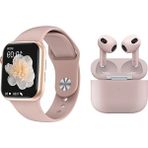 Redmi Note Uyumlu Dtno1 Watch 7 Pro Max Akıllı Saat + Tws 3.nesil Bluetooth Kulaklık - 35 - 48 mm - Alaska Mavi