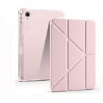 Redmi Pad K 8.8 Inç Uyumlu Kalem Bölmeli Uyku Modlu Katlanabilir Trifolding Tablet Kılıfı - Rose Gold