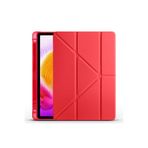 Redmi Pad SE 8.7 inç Uyumlu Kalem Bölmeli Uyku Modlu Katlanabilir Trifolding Tablet Kılıfı Kırmızı