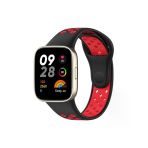 Redmi Watch 3 Spor Delikli Kordon - Siyah-Kırmızı