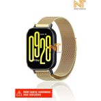 Redmi Watch 5 Active / Redmi 5 Lite Uyumlu Milanes Örgü Hasır Metal Kordon - Gold