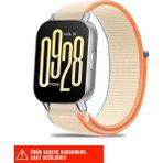 Redmi Watch 5 Active / Redmi Watch 5 Lite Uyumlu Hasır Örgü Cırtlı Naylon Kordon 22MM - Bej