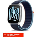 Redmi Watch 5 Active / Redmi Watch 5 Lite Uyumlu Hasır Örgü Cırtlı Naylon Kordon 22MM - Deep Navy