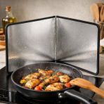 Redmina Yağ Sıçratmaz Ocak Arkası Koruyucu Paslanmaz Metal 60x30cm - Metalik Gri