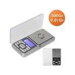 Redmoon 500GR/0.01GR Dijital Çok Hassas Cep Terazi Tartısı Çelik Malzeme ve LCD Ekran ile - Beyaz