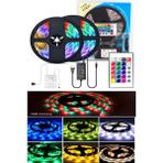 REDMOON Kumandalı Şerit Led 5 Metre Silikonlu Orjinal 3 Çipli Rgb Şerit Led