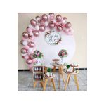Red&More Krom Pembe Pastel Balonlar Balon Zinciri