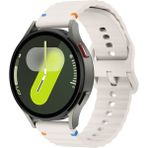 Redmud Teknoloji Honor Magic Watch 2 42 mm Ile Uyumlu (20 Mm) Dalgalı Dikiş Detaylı Silikon Saat Kordonu - Starlight