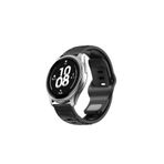 RedMud Teknoloji Huawei Watch Gt3 Pro Gt4 46 mm İle Uyumlu Çift Renkli Yumuşak Dokulu (22 MM) Silikon Kordon Siyah