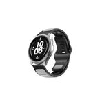 RedMud Teknoloji Huawei Watch Gt3 Se/Ultimate İle Uyumlu Çift Renkli Yumuşak Dokulu (22 MM) Silikon Kordon Siyah-Gri