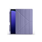 Redmud Teknoloji Samsung Galaxy Tab S10 Fe+ Plus 13,1 Inc (X620 X626)UYUMLU Üçgen Standlı Kalem Bölmeli Tablet Kılıfı - Lavanta