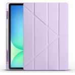 Redmud Teknoloji Samsung Galaxy Tab S10 Fe+ Plus 13,1 Inc (X620 X626)UYUMLU Üçgen Standlı Kalem Bölmeli Tablet Kılıfı - Lila