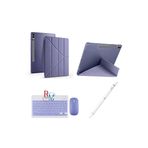Redmud Teknoloji Samsung Galaxy Tab S10 Plus 12.4 İnç Uyumlu Standlı Kılıf Dokunmatik Kalem Ve Klavye Mouse 3 Lü Set