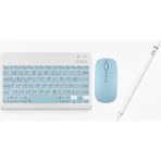 Redmud Teknoloji Xiaomi Tablet Modelleri ile Uyumlu Klavye Mouse ve Dokunmatik Kalem Seti 3 In 1 Blukey Trio - Açık Mavi