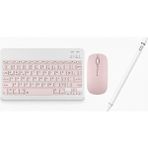 Redmud Teknoloji Xiaomi Tablet Modelleri ile Uyumlu Klavye Mouse ve Dokunmatik Kalem Seti 3 In 1 Blukey Trio - Pembe