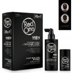 Redone Men Saç Dolgunlaştırıcı Saç Fiberi Saç Tozu+Sprey 2Li Set - siyah