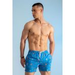Redowl Denizatı Deniz Yıldızı Desenli Deniz Şortu - Mavi - 2XL