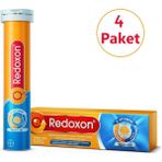 Redoxon Üçlü Etki 15 Efervesan Tablet 4'lü Paket Yetişkinler İçin Portakal Aromalı Vitamin ve Mineral - 4 Adet