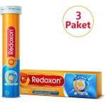 Redoxon Üçlü Etki 15 Efervesan Tablet Portakal Aromalı 3 Paket C Vitamini D Vitamini Çinko - 3 Adet