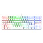 Redragon K552W-RGB Kumara Red Switch Rainbow TKL TR Q Mekanik Beyaz Kablolu Gaming (Oyuncu) Klavye