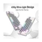 Redragon K617-RGB 16,8 Milyon Rgb Aydınlatma, Red Switch Fizz%60 Q Türkçe Kablolu Mekanik Oyuncu Klavyesi Gri Beyaz - Çok Renkli - MEKANİK