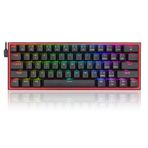 Redragon K617-RGB 16,8 Milyon RGB Aydınlatma, Red Switch Fizz%60 Q Türkçe Kablolu Mekanik Oyuncu Klavyesi Siyah