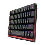 REDRAGON K617-RGB Fızz Rgb %60 Kablolu Mekanik Klavye, Türkçe, Red Switch, Siyah (K617-RGB-BLACK)