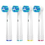 REDTRON Cross Action Diş Fırçası Yedek Başlığı için Oral B, Elektrikli Diş Fırçası Başlığı için Oral B, Yedek Fırça Başlıkları için Profesyonel Bakım Vitality Pro Smart Genius Serisi, 4 adet