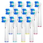 REDTRON Elektrikli Diş Fırçası Başlığı için Oral B, Floss Action Diş Fırçası Yedek Başlığı için Oral B, Diş Fırçası Başlıkları Profesyonel Bakım için Vitality Pro Smart Genius Serisi, 12 adet