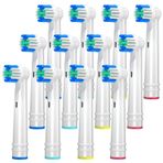 REDTRON Oral B için Yedek Fırça Başlıkları, Oral B Elektrikli Diş Fırçası Başlığı, Hassas Temiz Fırça Başlıkları Oral B pro 1000/3000/5000, Vitality Smart Genius Serisi, 12 adet Beyaz EB17-P