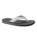 REDVOLUTION Flip Flop Klasik Suni Deri Myst Gümüş Kadın Sandalet