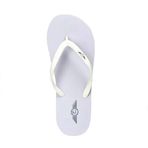 REDVOLUTION Flip Flop Rhinestone Yumuşak Orta Taban Tahiti Beyaz Kadın Sandalet