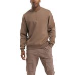Reebok Activ Coll Quarter Zip Kahverengi Erkek Sweatshirt
