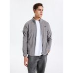 Reebok Cn 10905 Pıer Polar Fz Gri Regular Fit Düz Erkek Zip Ceket - S