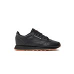 Reebok Erkek Çocuk Klasik Deri Spor Ayakkabı, Core Black Core Siyah Reebok Lastik Sakız 02, 4.5 UK