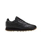 Reebok Genç klasik deri spor ayakkabı, klasik deri, Cblack Cblack Rbkg02, 24 EU