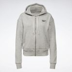 Reebok Identity French Terry Kadın Gri Kapüşonlu Ceket - XL - Siyah