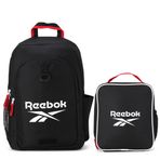 Reebok Kız ve Erkek Çocuk Sırt Çantası - 2'si 1 Arada Koordineli Okul Sırt Çantası, Çocuklar için Çıkarılabilir Beslenme Kutusuyla Kız ve Erkek Çocuklar için, Boyut Tek Beden, Siyah