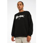 Reebok New ID Ovrs GFX Crew Siyah Erkek Sweatshirt
