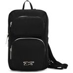Reebok Unisex Crossbody Askılı Çantalar - Kompakt Dönüştürülebilir Askı Çapraz Vücut Çantası Seyahat Askılı Çanta - Spor Salonu ve Seyahat Temel, Mikayla Siyah, One Size