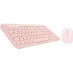 Reeder A8i Q2 8" Uyumlu Kablosuz Bluetooth Pilli Klavye Mouse Seti - Pembe