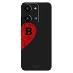 Reeder S19 Max Pro S Zoom İle Uyumlu Siyah B Harfli Touch of Love Desenli Silikon Kılıf