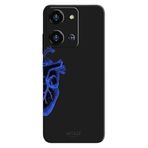 Reeder S19 Max Pro S Zoom İle Uyumlu Siyah Blue Heart Desenli Silikon Kılıf