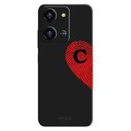Reeder S19 Max Pro S Zoom İle Uyumlu Siyah Ç-Harfli Touch of Love Desenli Silikon Kılıf