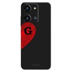 Reeder S19 Max Pro S Zoom İle Uyumlu Siyah G-Harfli Touch of Love Desenli Silikon Kılıf