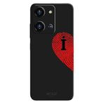 Reeder S19 Max Pro S Zoom İle Uyumlu Siyah I Harfli Touch of Love Desenli Silikon Kılıf