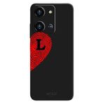 Reeder S19 Max Pro S Zoom İle Uyumlu Siyah L-Harfli Touch of Love Desenli Silikon Kılıf