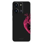 Reeder S19 Max Pro S Zoom İle Uyumlu Siyah Pink Heart Desenli Silikon Kılıf