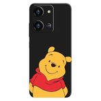 Reeder S19 Max Pro S Zoom İle Uyumlu Siyah Pooh Smile Desenli Silikon Kılıf