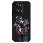 Reeder S19 Max Pro S Zoom İle Uyumlu Siyah Ride & Love Desenli Silikon Kılıf